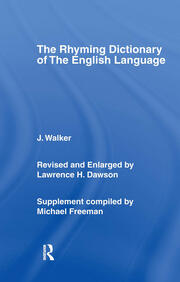 Walker's Rhyming Dictionary of the English Language book cover