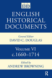 English Historical Documents: Volume 6 1660-1714 book cover