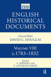 English Historical Documents: Volume 8 1783-1832 book cover
