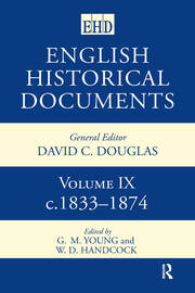 English Historical Documents: Volume 9 1833-1874 book cover
