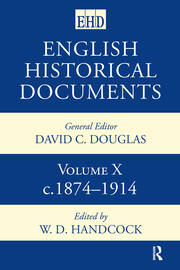 English Historical Documents: Volume 10 1874-1914 book cover