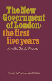 The New Government of London book cover