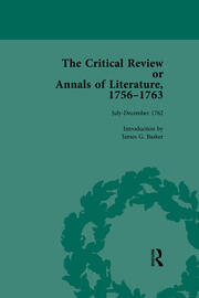 The Critical Review or Annals of Literature, 1756-1763 Vol 14 book cover