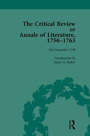 The Critical Review or Annals of Literature, 1756-1763 Vol 8 book cover