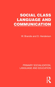 Social Class, Language and Communication book cover