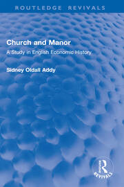 Church and Manor: A Study in English Economic History book cover