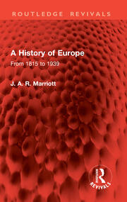 A History of Europe: From 1815 to 1939 book cover