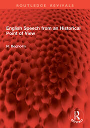 English Speech from an Historical Point of View book cover