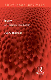 Irony: An Historical Introduction book cover