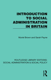 Introduction to Social Administration in Britain book cover