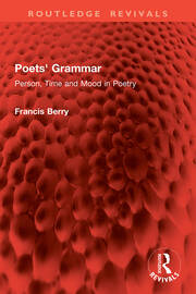 Poets' Grammar: Person, Time and Mood in Poetry book cover