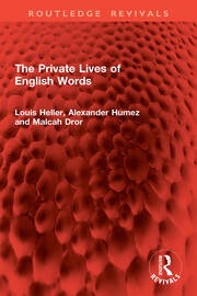 The Private Lives of English Words book cover