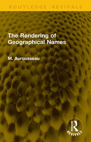 The Rendering of Geographical Names book cover