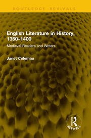 English Literature in History, 1350–1400: Medieval Readers and Writers book cover