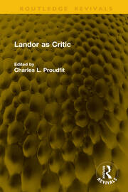 Landor as Critic book cover