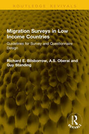 Migration Surveys in Low Income Countries: Guidelines for Survey and Questionnaire Design book cover