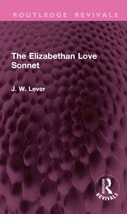 The Elizabethan Love Sonnet book cover