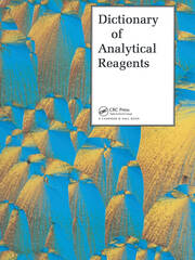 Dictionary of Analytical Reagents book cover