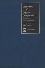 Dictionary of Organic Compounds, Sixth Edition, Supplement 1 book cover