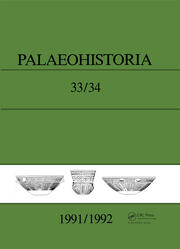 Palaeohistoria  33,34 (1991-1992): Institute of Archaeology, Groningen, the Netherlands book cover