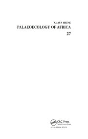 Palaeoecology of Africa and the Surrounding Islands, Volume 27: Proceedings of the 25th Inqua Conference, Durban, South Africa, 3-11 August 1999 book cover