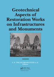 Geotechnical Aspects of Restoration Works on Infrastructures and Monuments: Proceedings of a symposium, Bangkok, December 1988 book cover