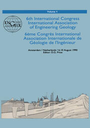 6th international congress International Association of Engineering Geology, volume 4: Proceedings / Comptes-rendus, Amsterdam, Netherlands, 6-10 August 1990, 6 volumes book cover