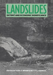Landslides: Extent and Economic Significance: Proceedings of the 28th international geologic congress symposium on landslides, Washington D.C., 17 July 1989 book cover