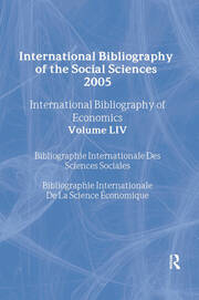 IBSS: Economics: 2005 Vol.54: International Bibliography of the Social Sciences book cover