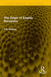 The Origin of English Surnames book cover