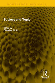 Subject and Topic book cover