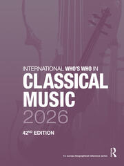 International Who’s Who in Classical Music 2026 book cover