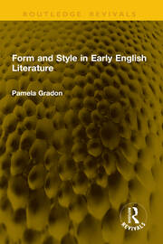 Form and Style in Early English Literature book cover