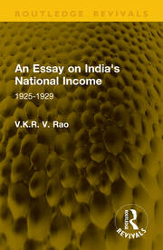 An Essay on India's National Income: 1925-1929 book cover