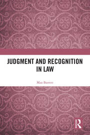 Judgment and Recognition in Law book cover