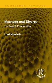 Marriage and Divorce: The English Point of View book cover