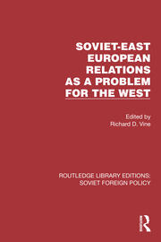 Soviet-East European Relations as a Problem for the West book cover