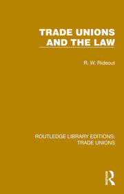Trade Unions and the Law book cover