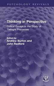 Thinking in Perspective: Critical Essays in the Study of Thought Processes book cover