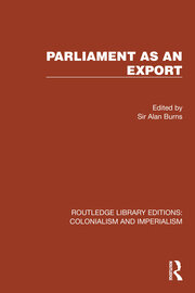 Parliament as an Export book cover