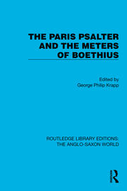 The Paris Psalter and the Meters of Boethius book cover