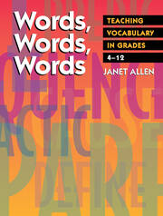 Words, Words, Words: Teaching Vocabulary in Grades 4-12 book cover