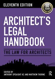 Architect's Legal Handbook: The Law for Architects book cover