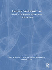 American Constitutional Law: Volume I: The Structure of Government book cover