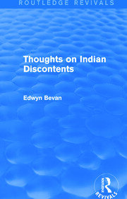 Thoughts on Indian Discontents (Routledge Revivals) book cover