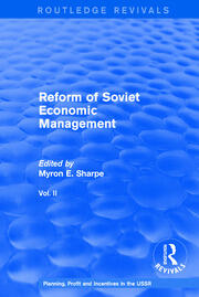 Reform of Soviet Economic Management book cover