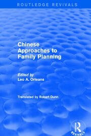 Revival: Chinese Approaches to Family Planning (1980) book cover
