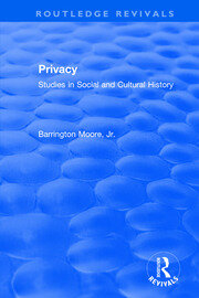 Privacy: Studies in Social and Cultural History book cover
