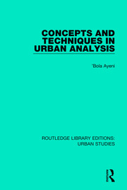 Concepts and Techniques in Urban Analysis book cover