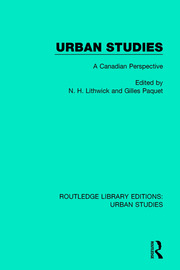 Urban Studies: A Canadian Perspective book cover